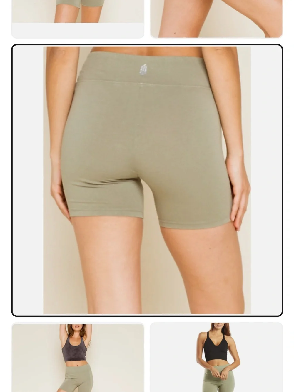 Free People Movement cotton biker Shorts